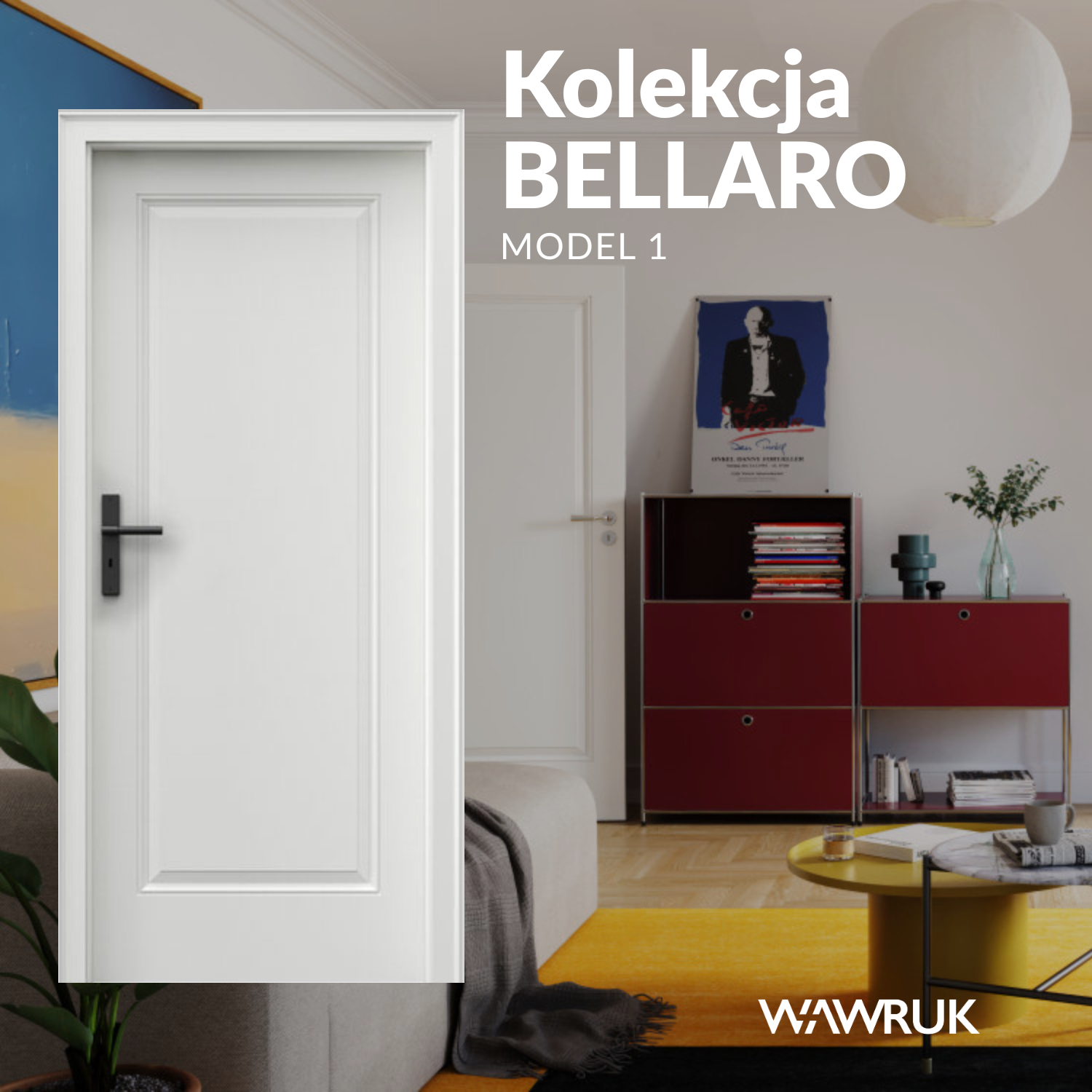 PORTA BELLARO — model drzwi z dekoracyjnymi frezowaniami